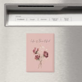 Rosa rote Rosen floral Magnet (In Situ (Geschirrspüler))