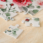 Rosa Rote Rosen Muttertag Puzzle (Seite)