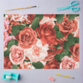 Rosa Rote Rosen Random Arrangements Blumenmuster Seidenpapier (Basteln)