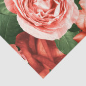 Rosa Rote Rosen Random Arrangements Blumenmuster Seidenpapier (Ausschnitt)