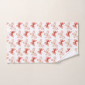 Rosa Rote Schmetterlinge   Badhandtuch Set (Handtuch)