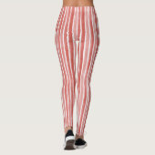 Rosa Rote Streifen Leggings (Rückseite)