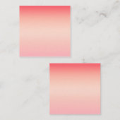 Rosa, rote und gelbe Hintergrundfarbe Quadratische Visitenkarte (Vorne/Hinten)