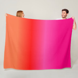 Rosa, rote und orange Steigungs-Fleecedecke Fleecedecke
