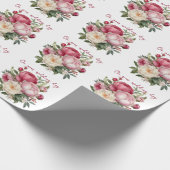 Rosa, rote und weiße Zwerge Geschenkpapier (Ecke)