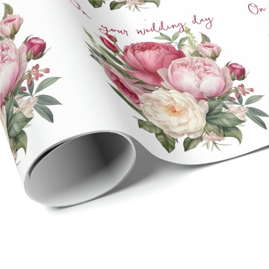 Rosa, rote und weiße Zwerge Geschenkpapier (Rolleneckpunkt)