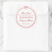 Rosa & Rote Wäsche Dusche Höschen Partygeschenke Runder Aufkleber (Tasche)