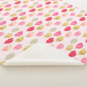 Rosa Rote Wasserfarben Lippen Sherpadecke (3/4)