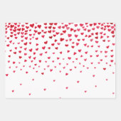 Rosa rote Wasserfarbenherde Geschenkpapier Set (Vorderseite 2)