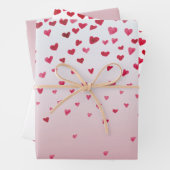 Rosa rote Wasserfarbenherde Geschenkpapier Set (Beispiel)