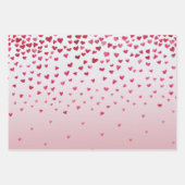 Rosa rote Wasserfarbenherde Geschenkpapier Set (Vorderseite)