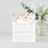 Rosa & Rote Wildblumen Kinderdusche Gebetskarte (Stehend Vorderseite)