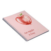 Rosa roter Apfelballon Notizblock (Rechte Seite)