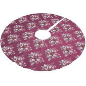 Rosa Roter Baumrock Polyester Weihnachtsbaumdecke (Schrägansicht)