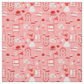 Rosa roter Fapper antike Nostalgie altmodisch Stoff (Muster)