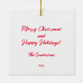 Rosa Roter Retro Weihnachtsschmuck (Rückseite)