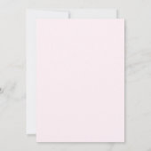 Rosa-roter Schleifenbogen für Mädchen zum 1. Gebur Einladung (Rückseite)