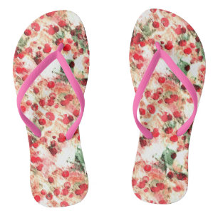 Rosa roter schmutziger Polka-Punk Badesandalen