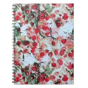 Rosa roter schmutziger Polka-Punk-Zerfall Notizblock