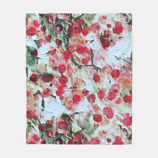 Rosa roter Schmutzpolka Dot Grunge Decke (Vorderseite)