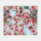 Rosa roter Schmutzpolka Dot Grunge Decke (Vorderseite (Horizontal))