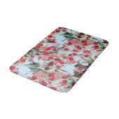 Rosa roter Schmutzpolka Dot Grunge Decke Badematte (Schrägansicht)