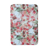 Rosa roter Schmutzpolka Dot Grunge Decke Badematte (Vorderseite Vertikal)