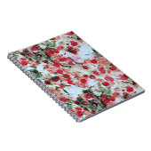 Rosa roter Schmutzpolka Dot Grunge Decke Notizblock (Rechte Seite)