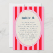 Rosa roter Streifen, fein, helles Tischdiagramm (Vorderseite)