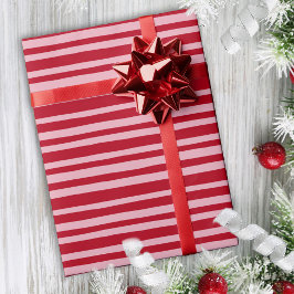 Rosa Roter Streifen Niedliche Hand gezeichnet Quir Geschenkpapier