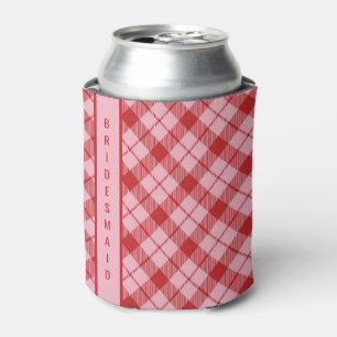 Rosa + Roter Tartan  Dosenkühler