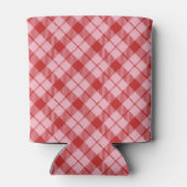 Rosa + Roter Tartan  Dosenkühler (Rückseite)
