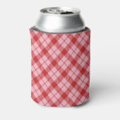 Rosa + Roter Tartan  Dosenkühler (Kanne Rückseite)