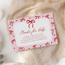 Rosa roter Valentinstag-Baby-Shower-Buch-Anfrage