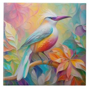 Rosa Roter Vogel Fliese