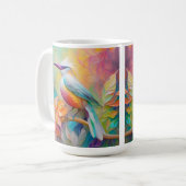 Rosa Roter Vogel Kaffeetasse (Vorderseite Links)