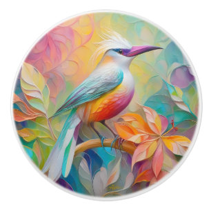 Rosa Roter Vogel Keramikknauf