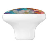 Rosa Roter Vogel Keramikknauf (Seitenansicht)