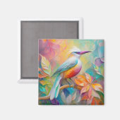 Rosa Roter Vogel Magnet (Vorderseite/Rückseite)