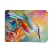 Rosa Roter Vogel Magnet (Horizontal)