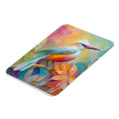 Rosa Roter Vogel Magnet (Linke Seite)