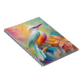 Rosa Roter Vogel Notizblock (Rechte Seite)