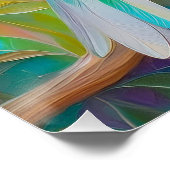 Rosa Roter Vogel Poster (Ecke)