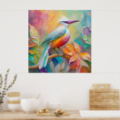 Rosa Roter Vogel Poster (Küche)