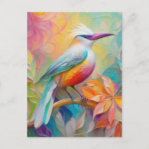 Rosa Roter Vogel Postkarte