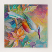 Rosa Roter Vogel Puzzle (Horizontal)