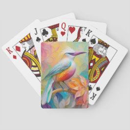 Rosa Roter Vogel Spielkarten