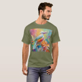 Rosa Roter Vogel T-Shirt (Vorne ganz)