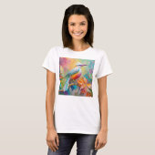 Rosa Roter Vogel T-Shirt (Vorne ganz)