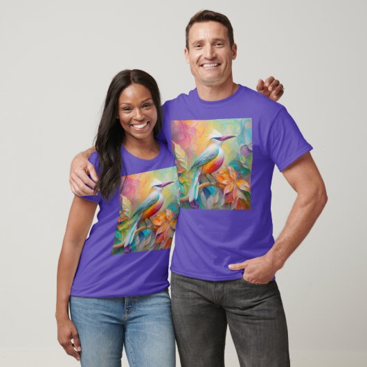 Rosa Roter Vogel T-Shirt (Unisex)